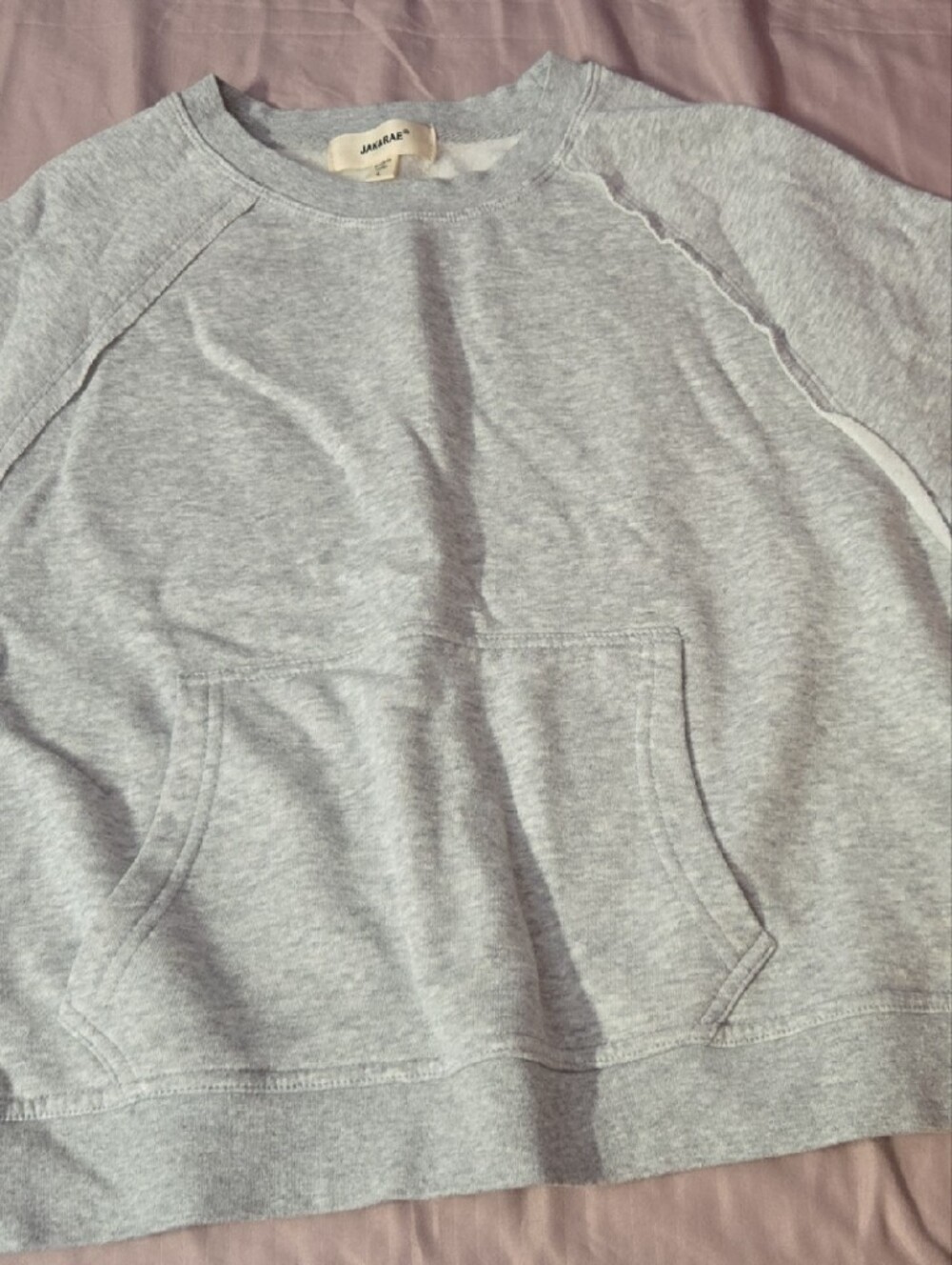 JAK&RAE Light Gray Short Sleeve Pullover